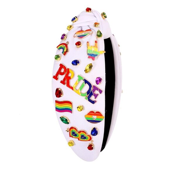 Rainbow Pride Headband LGBTQ Heart Flag Rhinestone Women\'s Hair Accessory main image 6